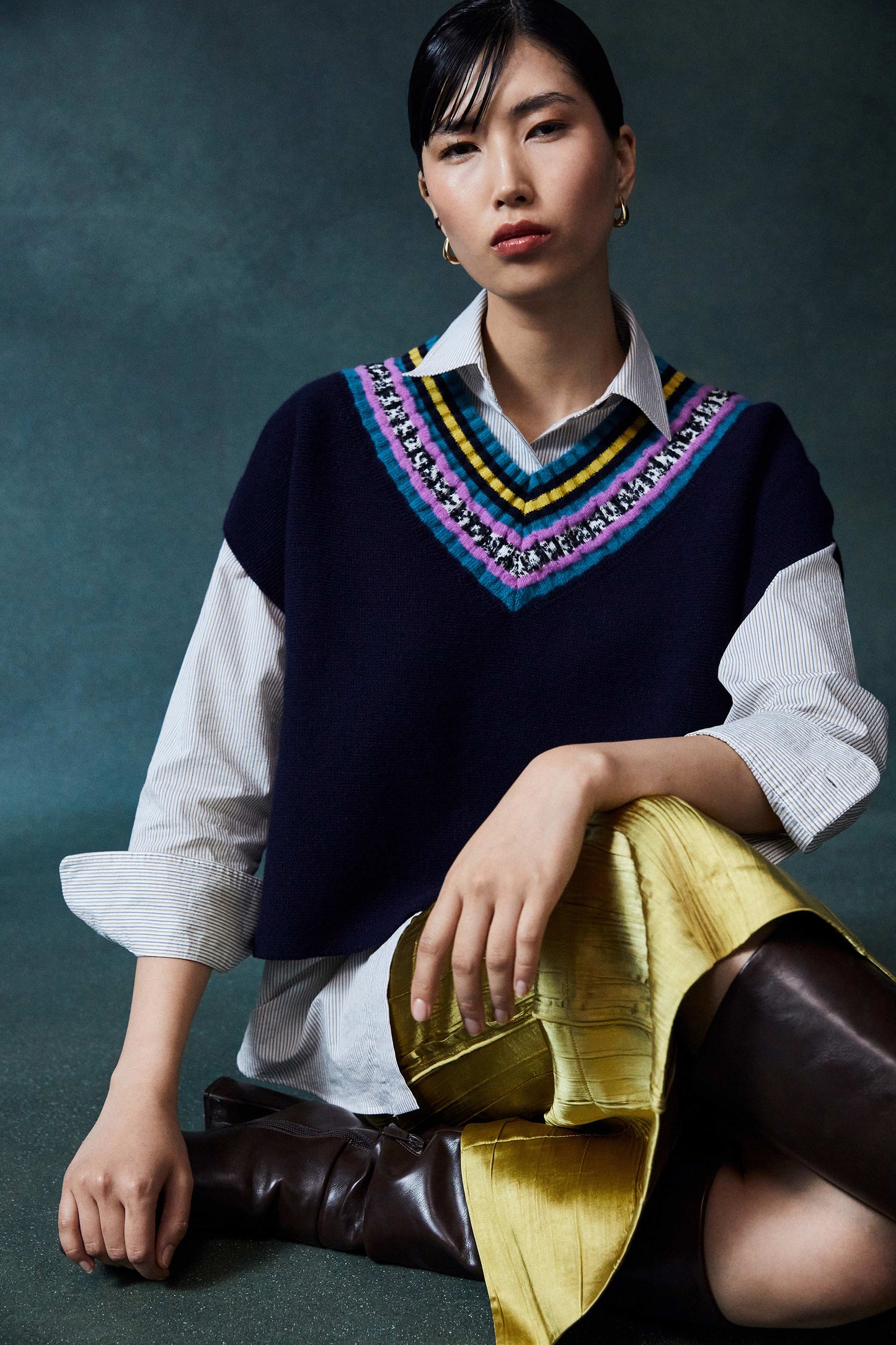 Reverie Navy Sweater Vest