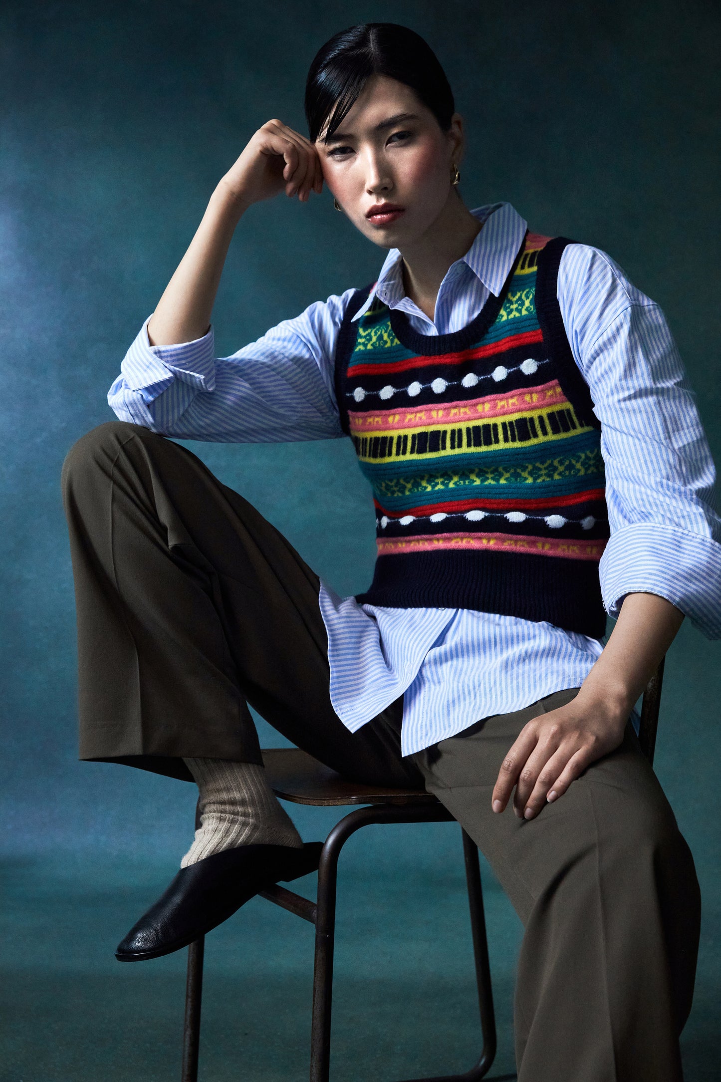Opal Jacquard Sweater Vest