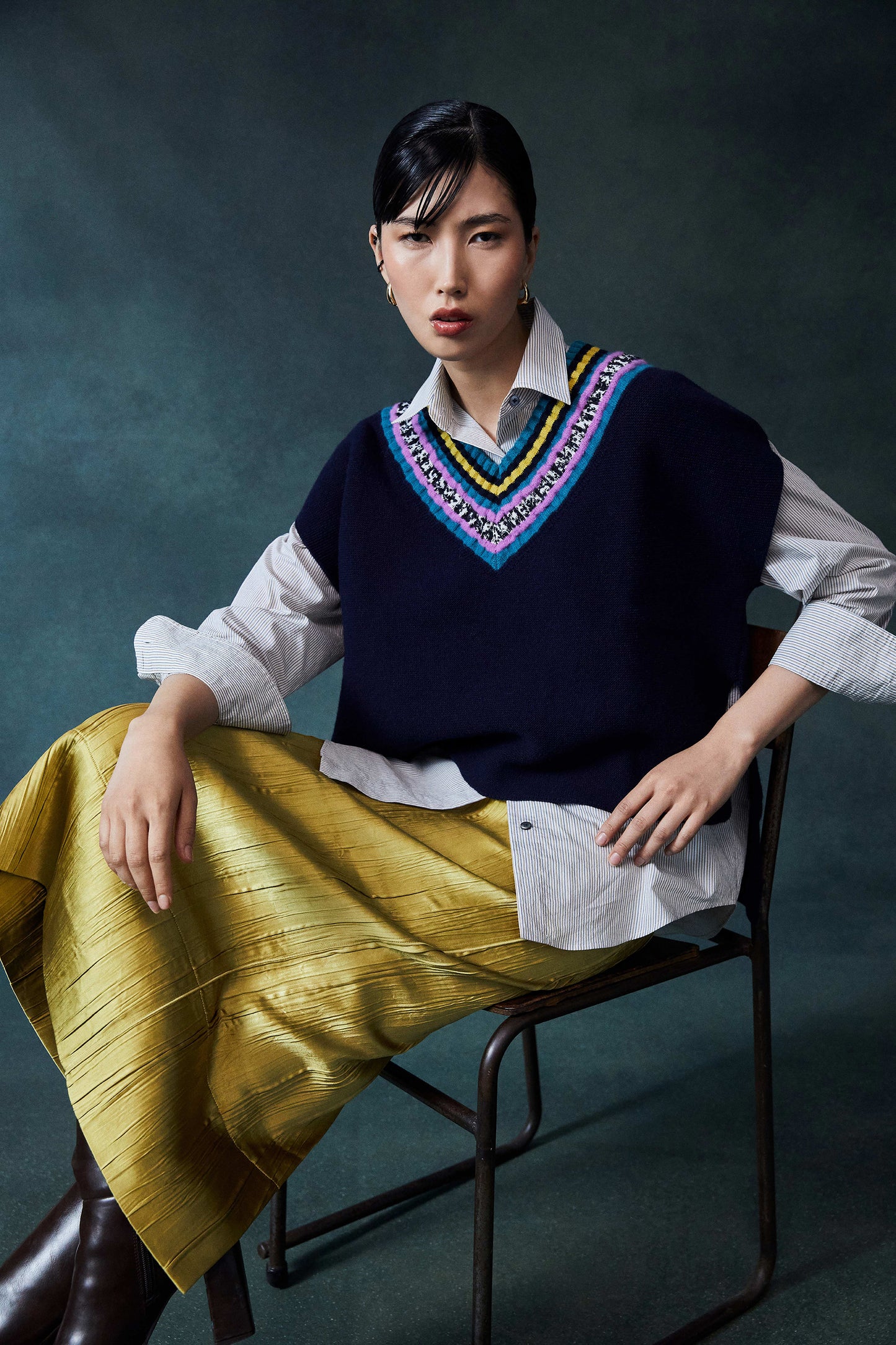 Reverie Navy Sweater Vest